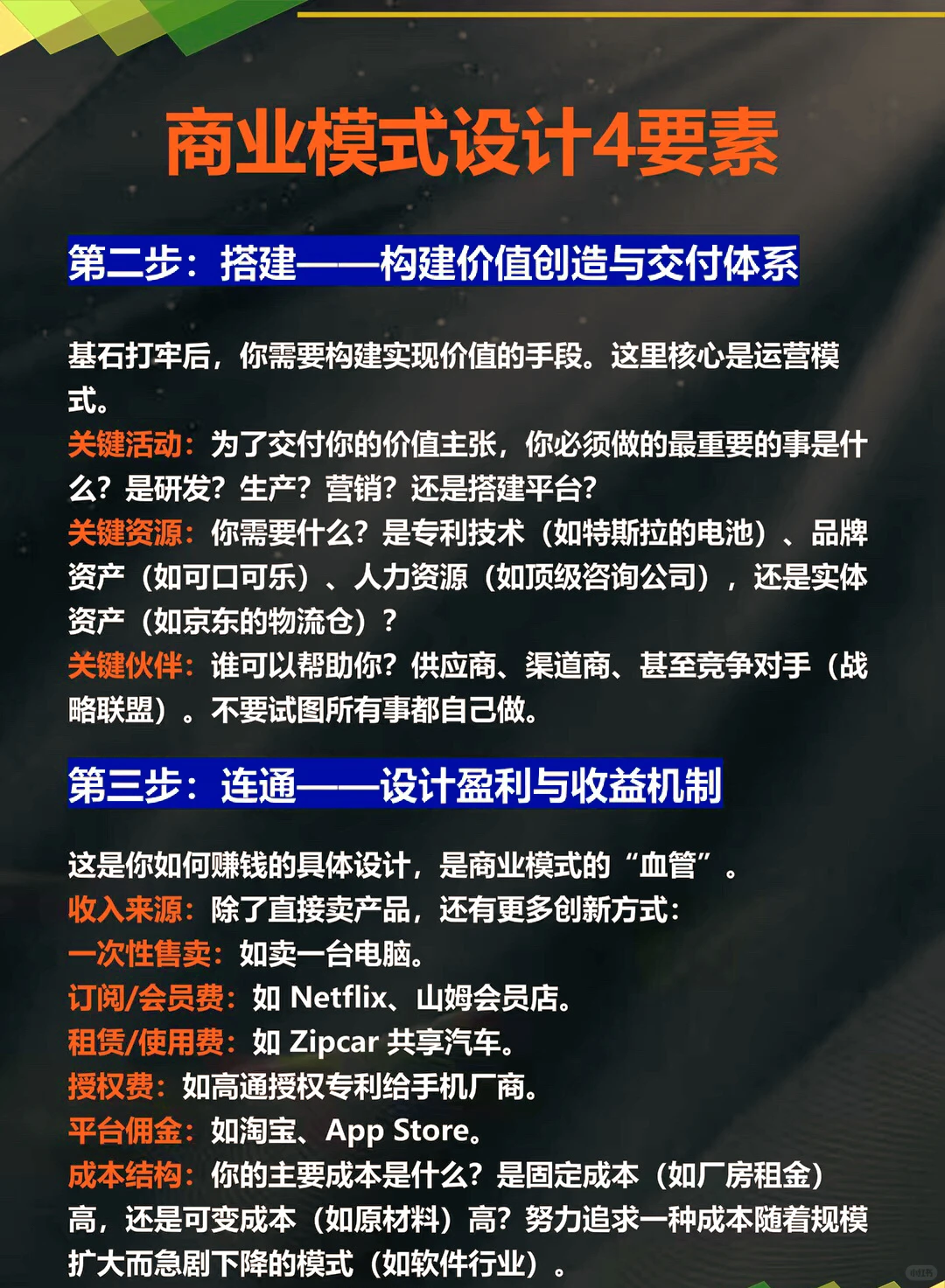 商业模式设计离不开这四种要素