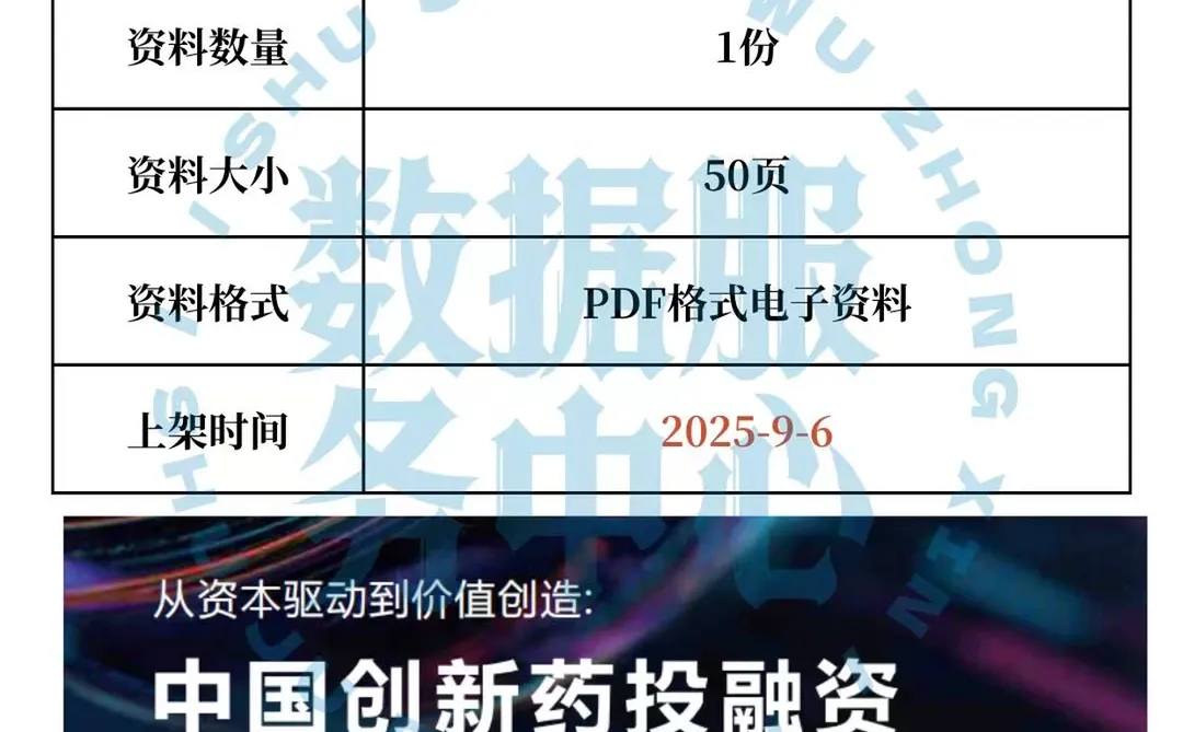 2025年中国创新药投融资十年全景透视报