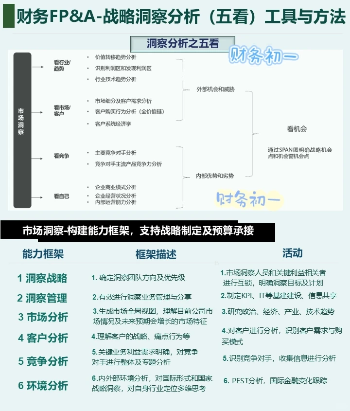 财务FP&A|战略洞察分析（五看）工具与方法