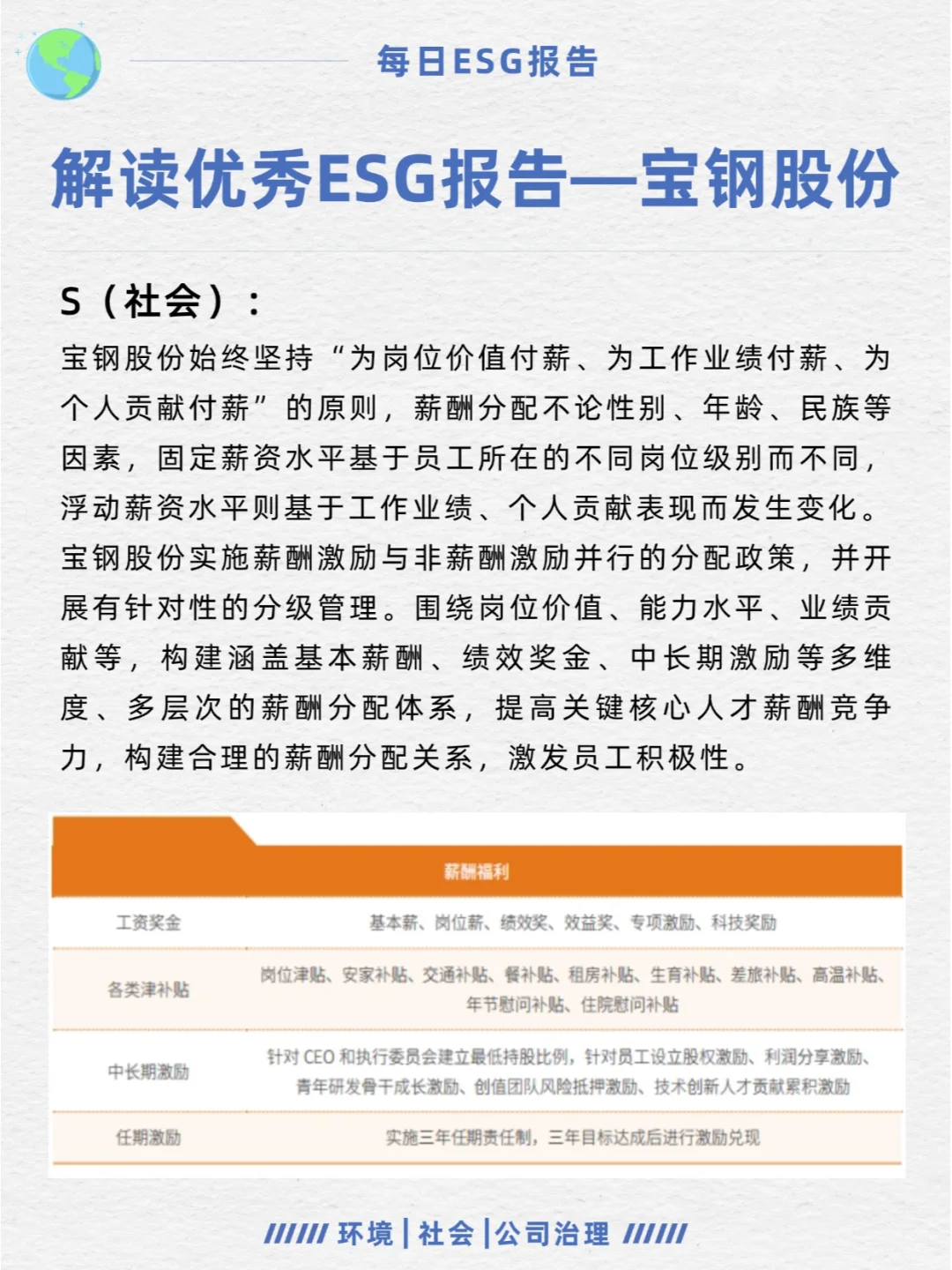 优秀ESG报告解读—宝钢股份