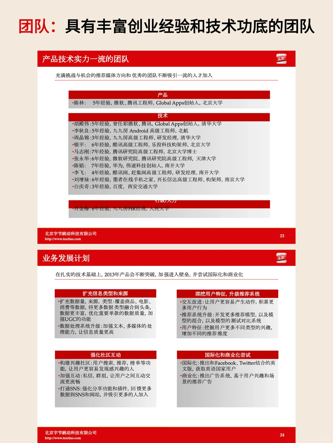 中国首富|今日头条张一鸣2013年融资ppt全文