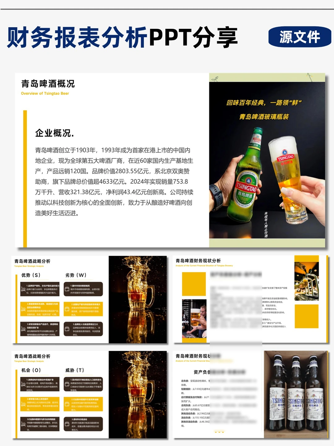 青岛啤酒财务分析PPT