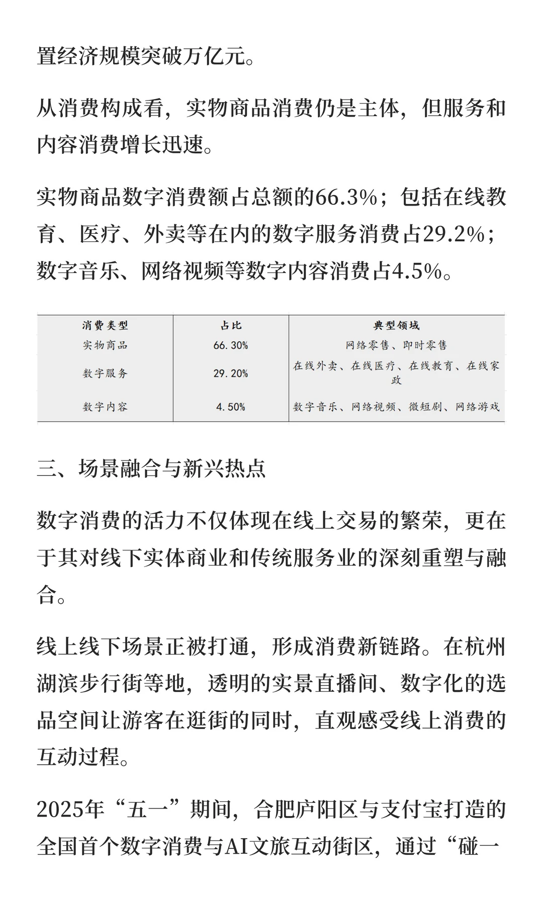 数字消费已占居民消费支出总额近半
