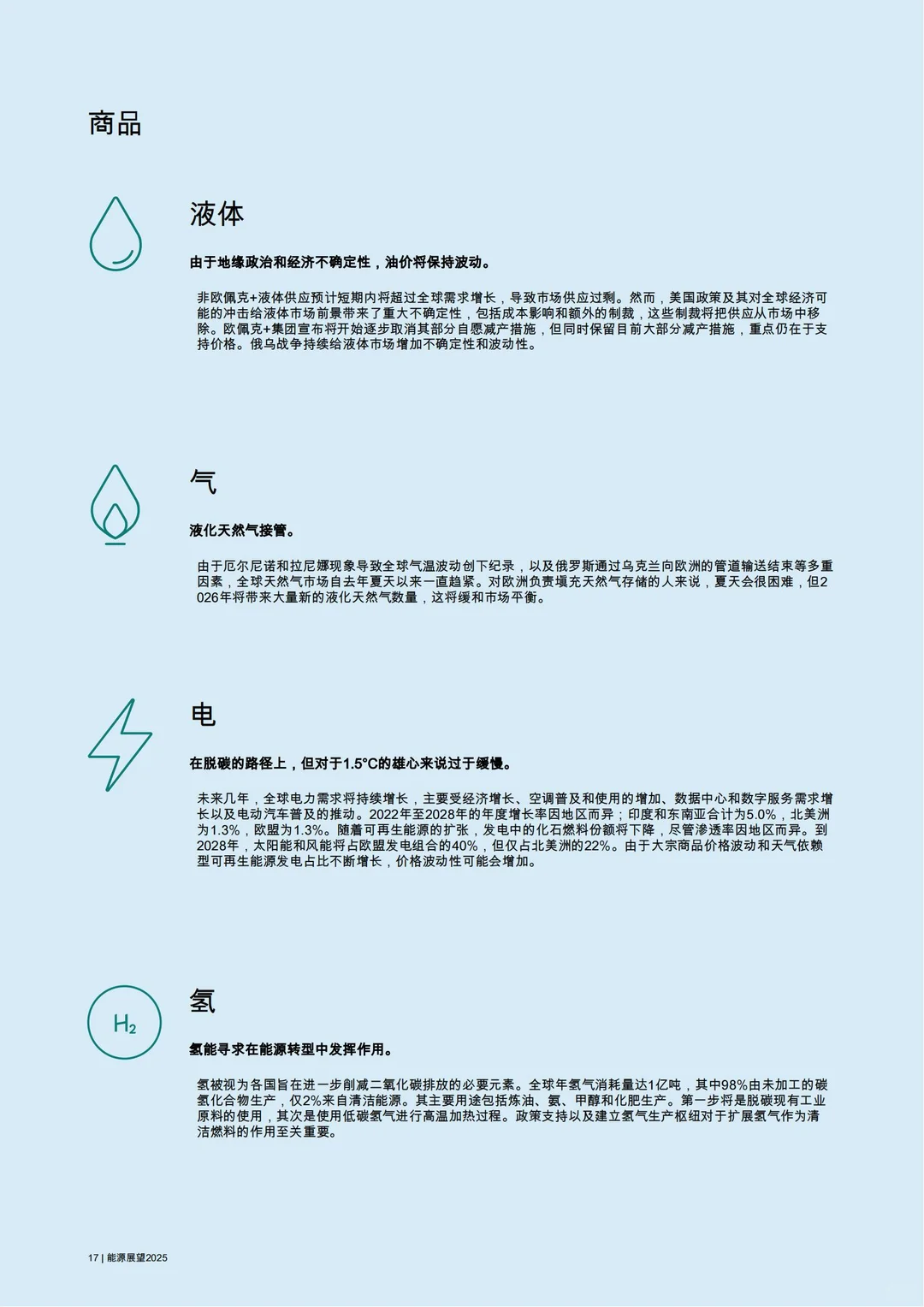 2025 年全球宏观经济和能源市场展望