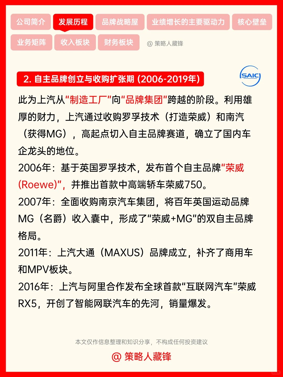 每天了解一家公司丨上汽集团