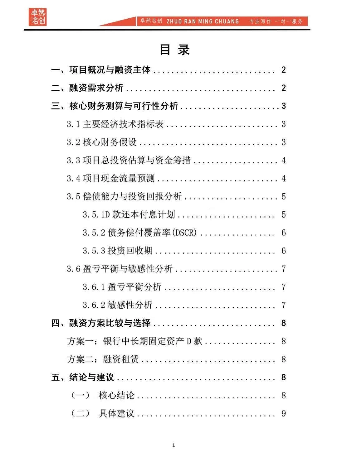 上亿级融资方案报告撰写，财务清晰，易通过