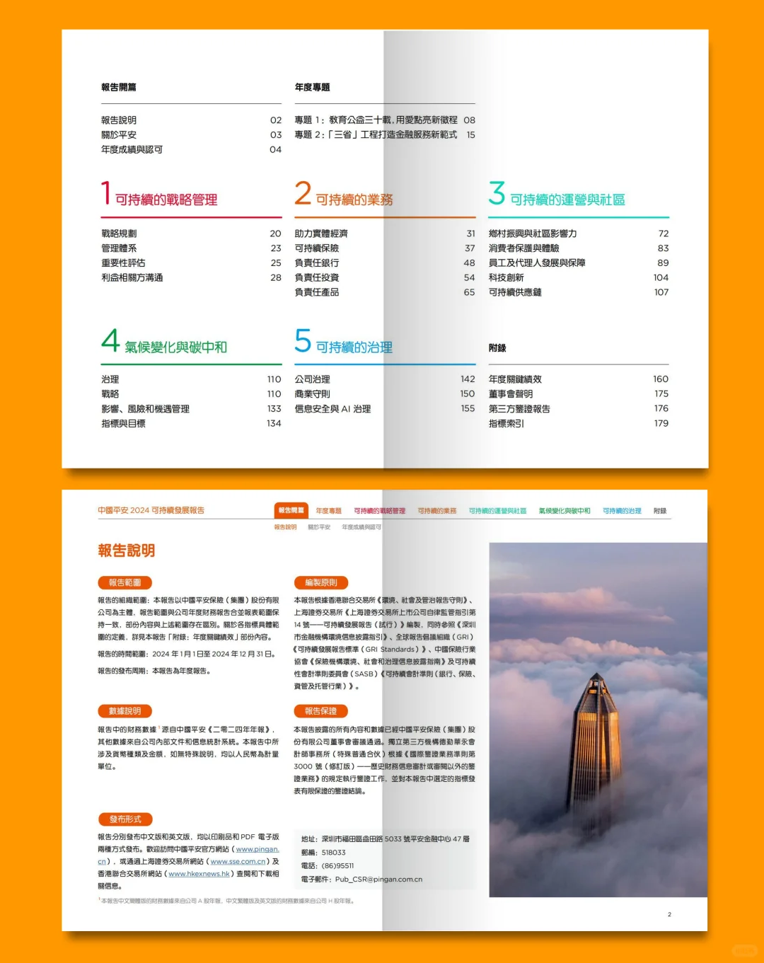 中国平安2024年ESG可持续发展报告设计分享