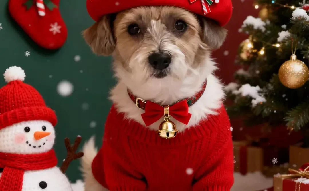 我家宠物的圣诞照 哈基米也要过圣诞