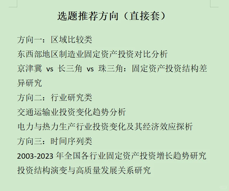 经济、管理专业写产业类实证论文的宝藏资料