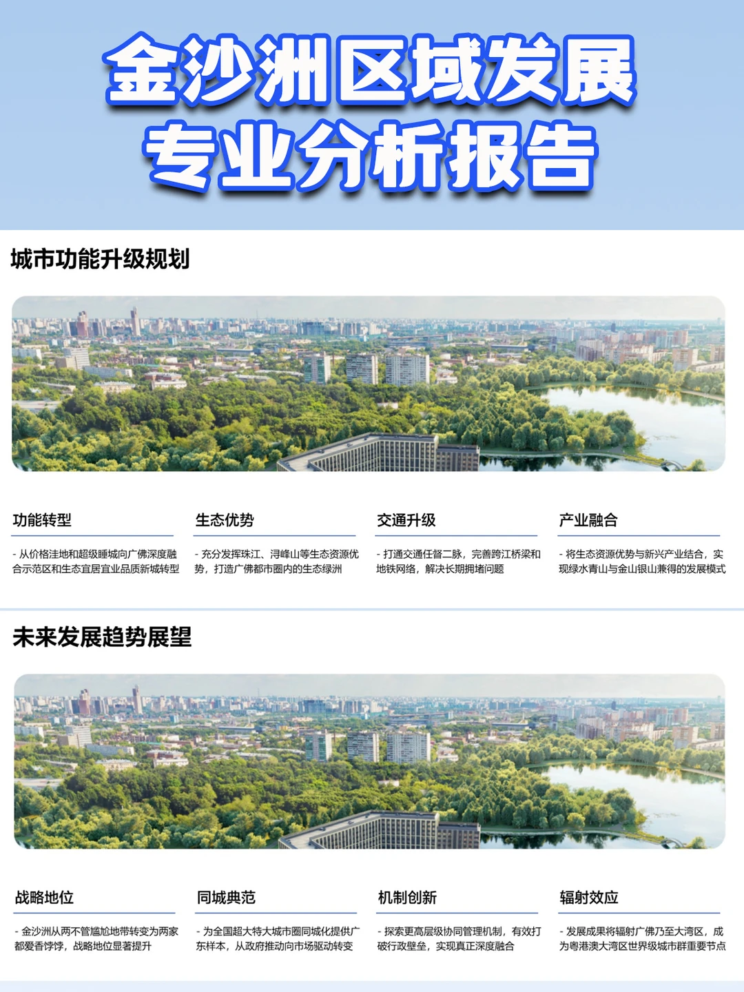 广州白云·金沙洲区域发展专业分析