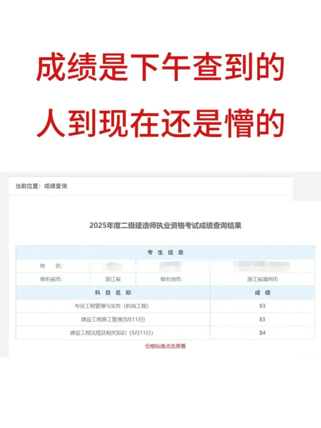 成绩是下午查到的，人到现在还是懵的