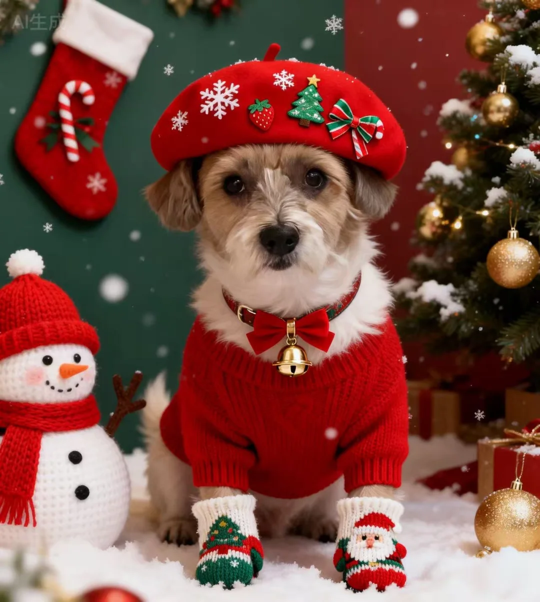 我家宠物的圣诞照 哈基米也要过圣诞