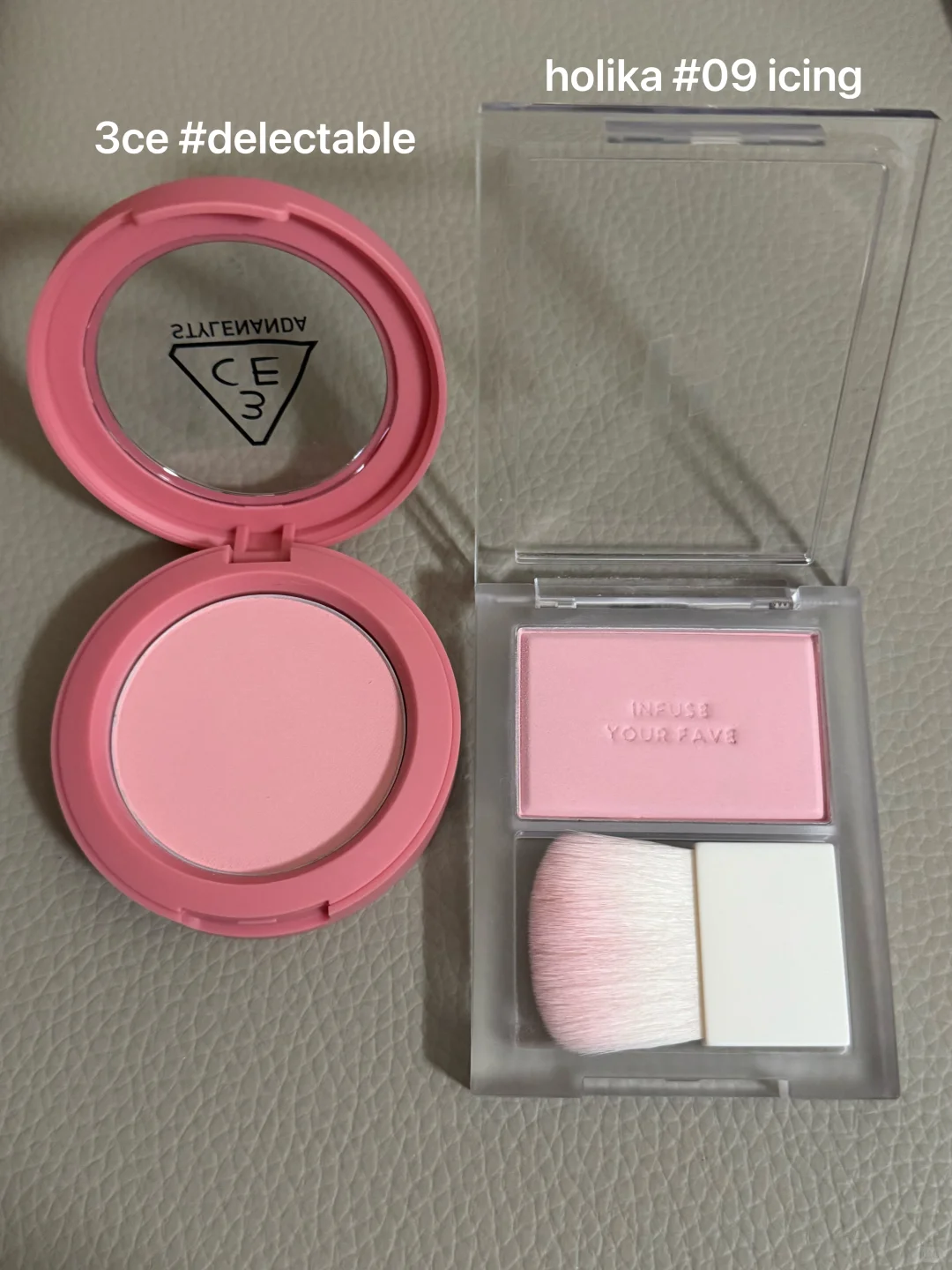 不发白的一块纯正牛奶粉色