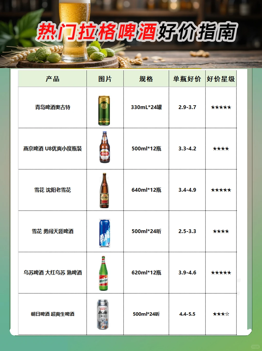 2025热门拉格啤酒好价指南