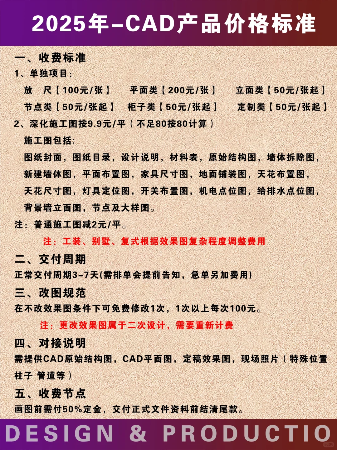 2025年-CAD产品价格标准