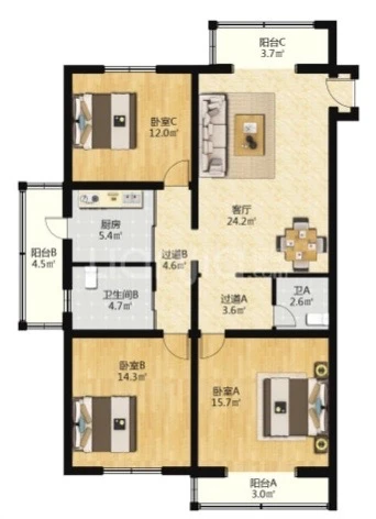 东城区 50万精装修 商品房 带电梯 单价5万➕