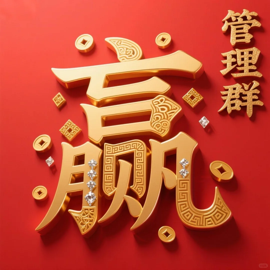 国风鎏金字体设计·赢在管理