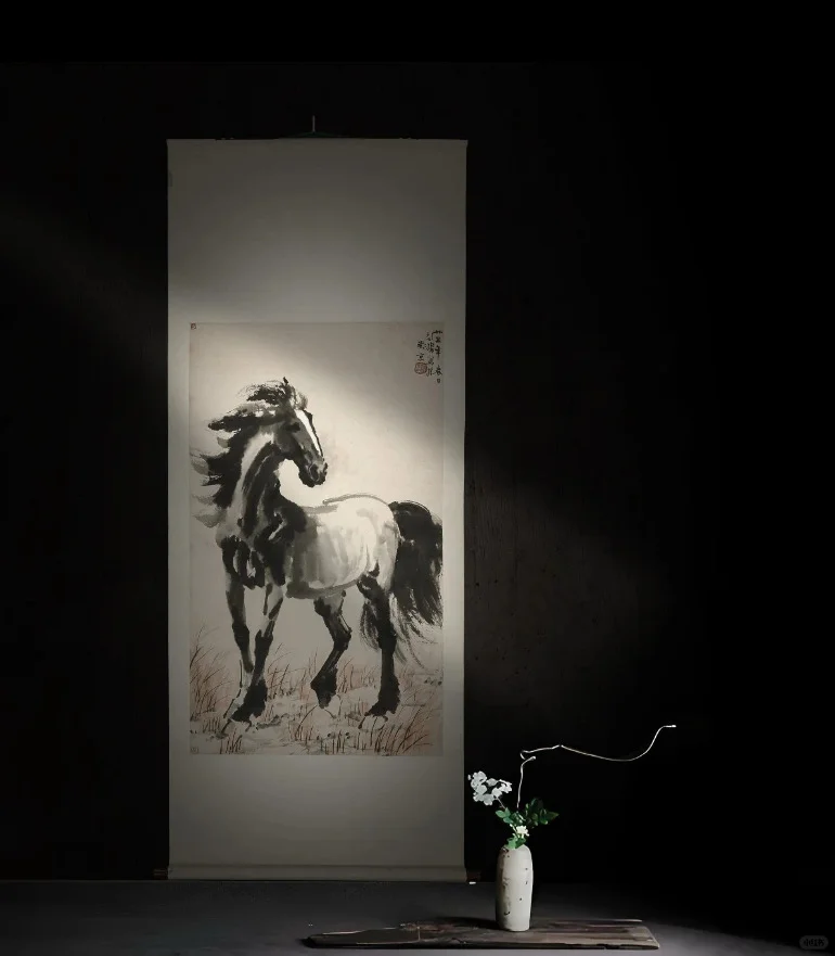 徐悲鸿《秋风立马》580万成交，乱世中的精神