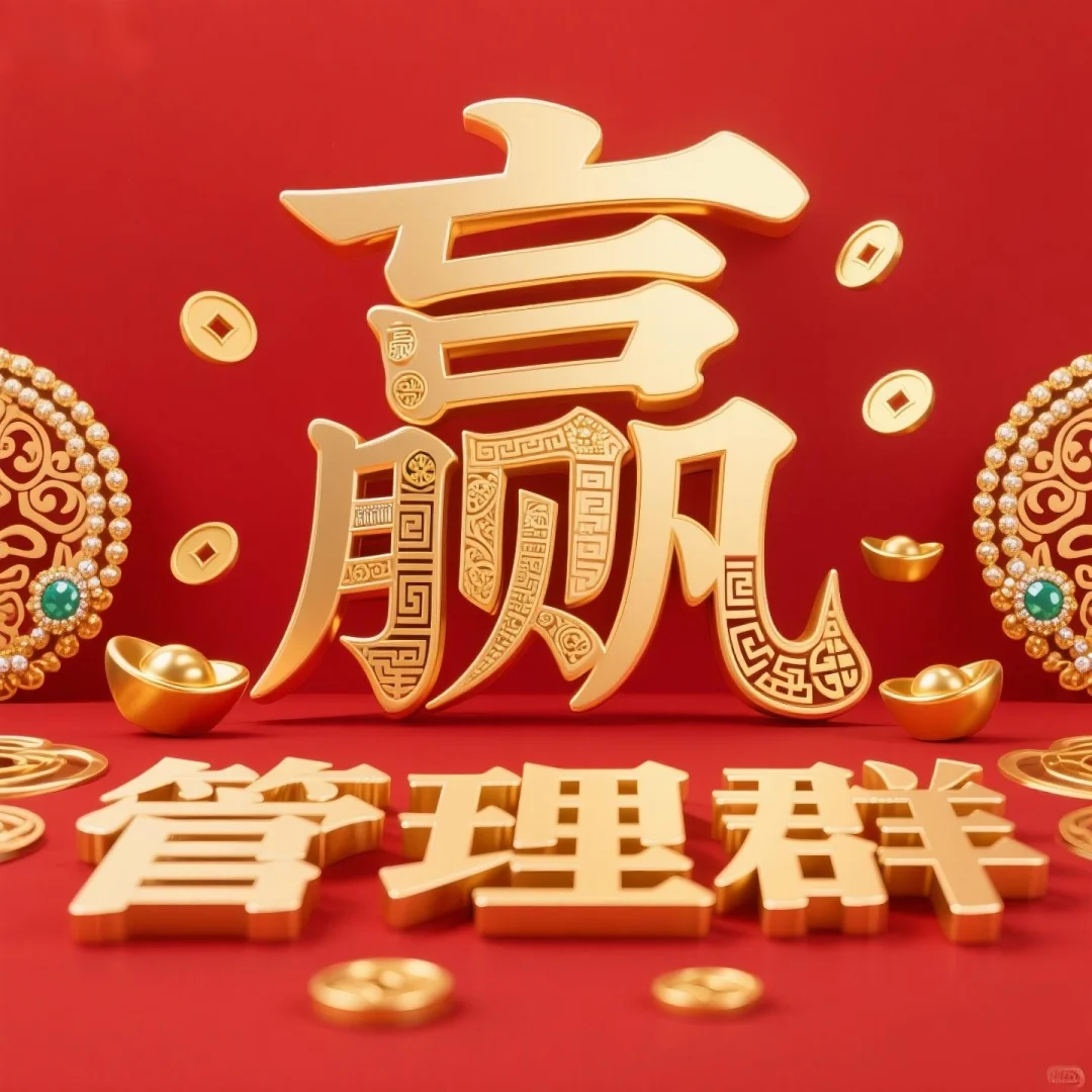 国风鎏金字体设计·赢在管理