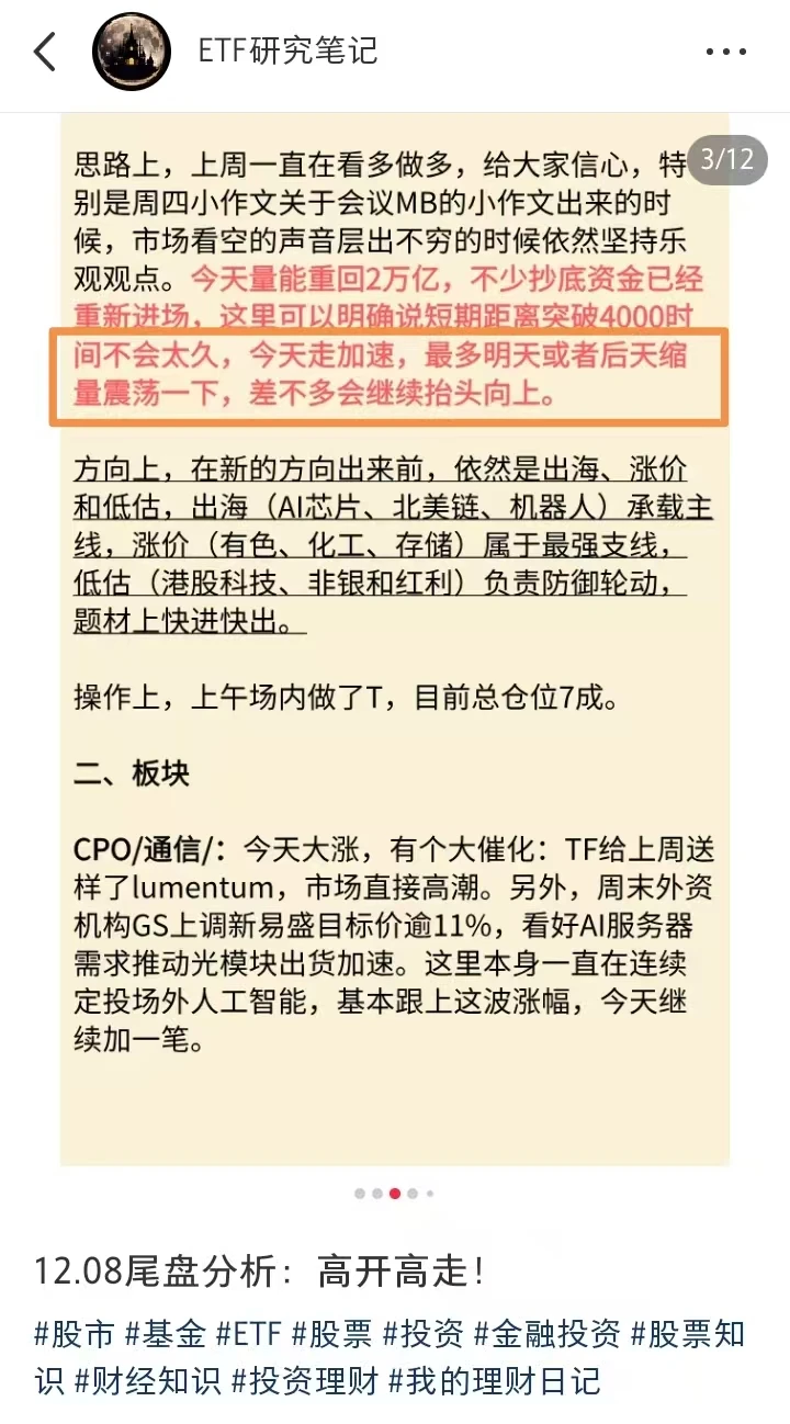 12.09尾盘分析及明日前瞻：如期震荡！