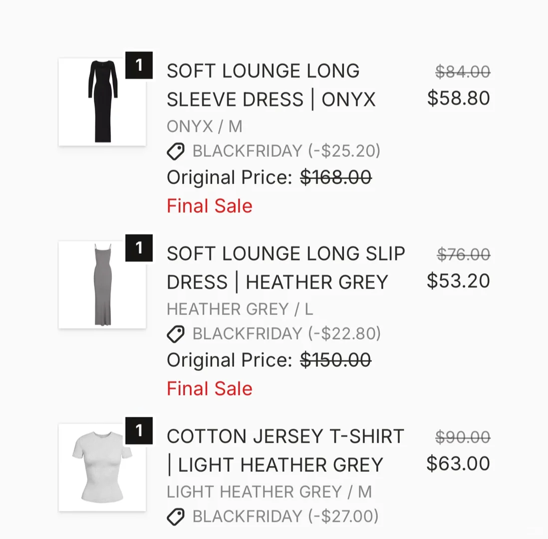 Skims黑五价格！仅试穿二手转！