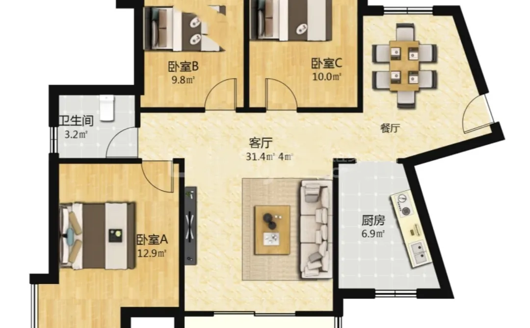 海沧区政府电梯高层三房只卖两房的价格诚售