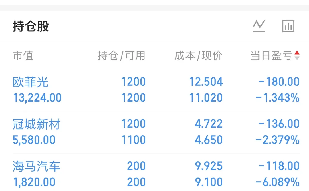 持仓全绿 ！记录炒股生活第第四天