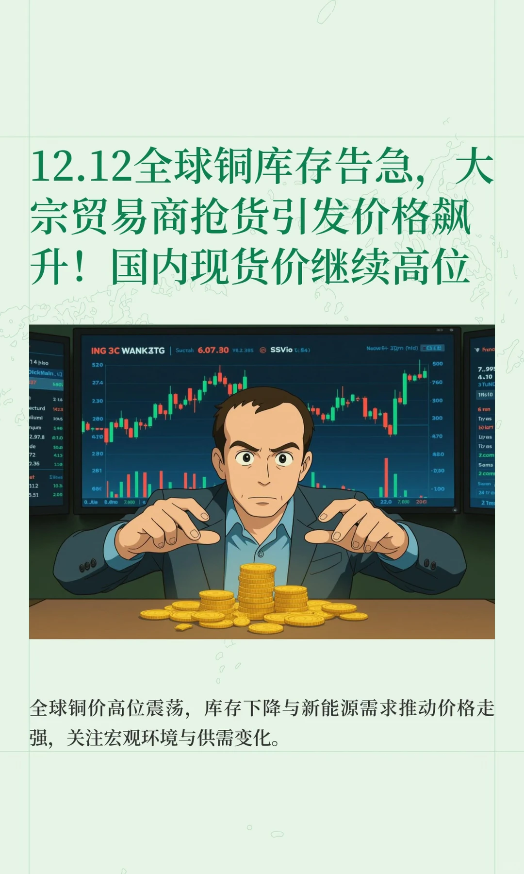 12.12全球铜库存告急，大宗贸易商抢货引发