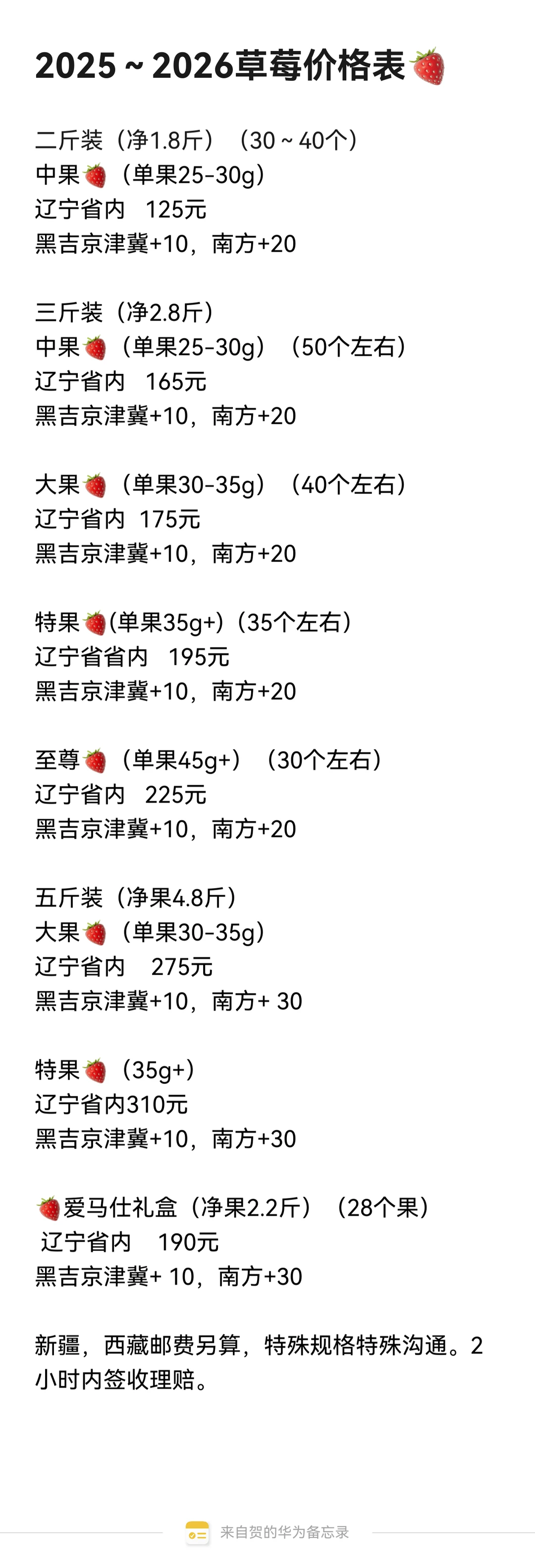 2025.12.08草莓🍓价格明细