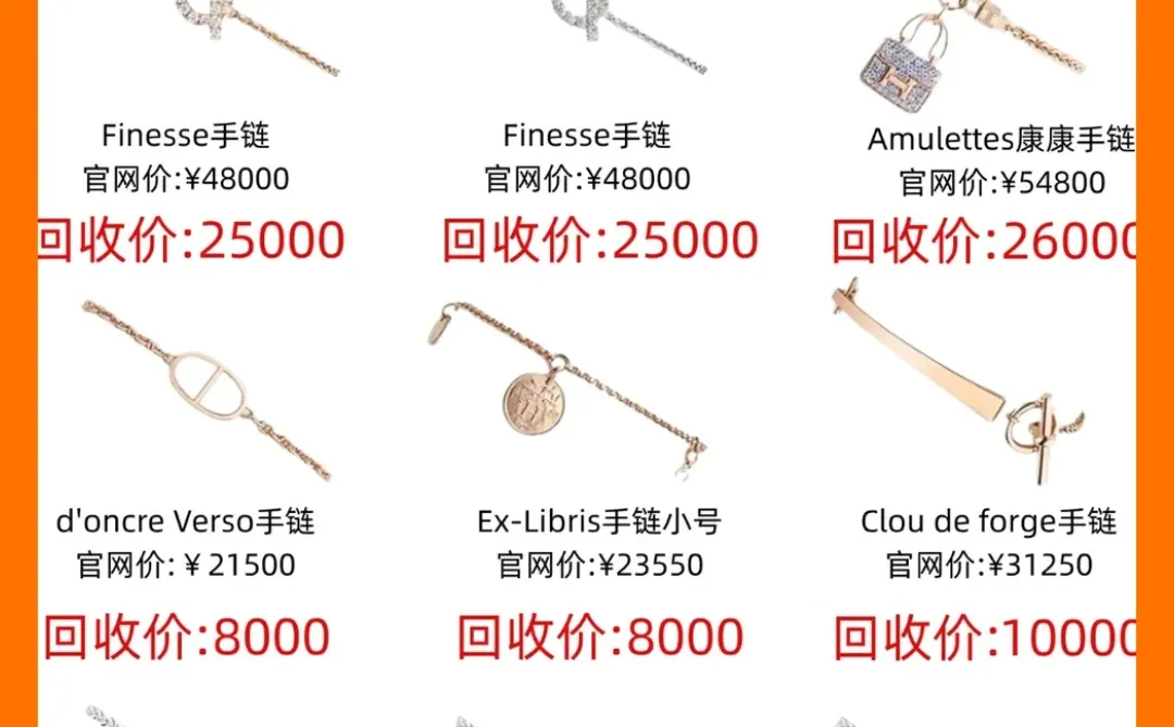 爱马仕首饰回收行情汇总，可别卖亏了❗