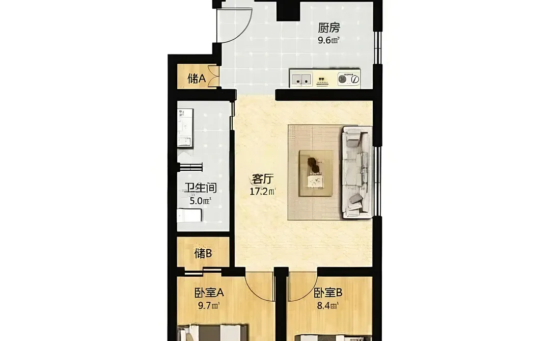五道口买房|地质大学内三居🏠96.63㎡