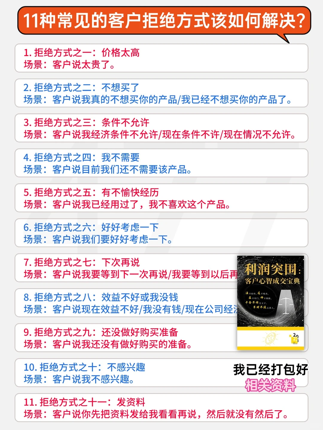 顾客说：太贵了！解释你就输了！