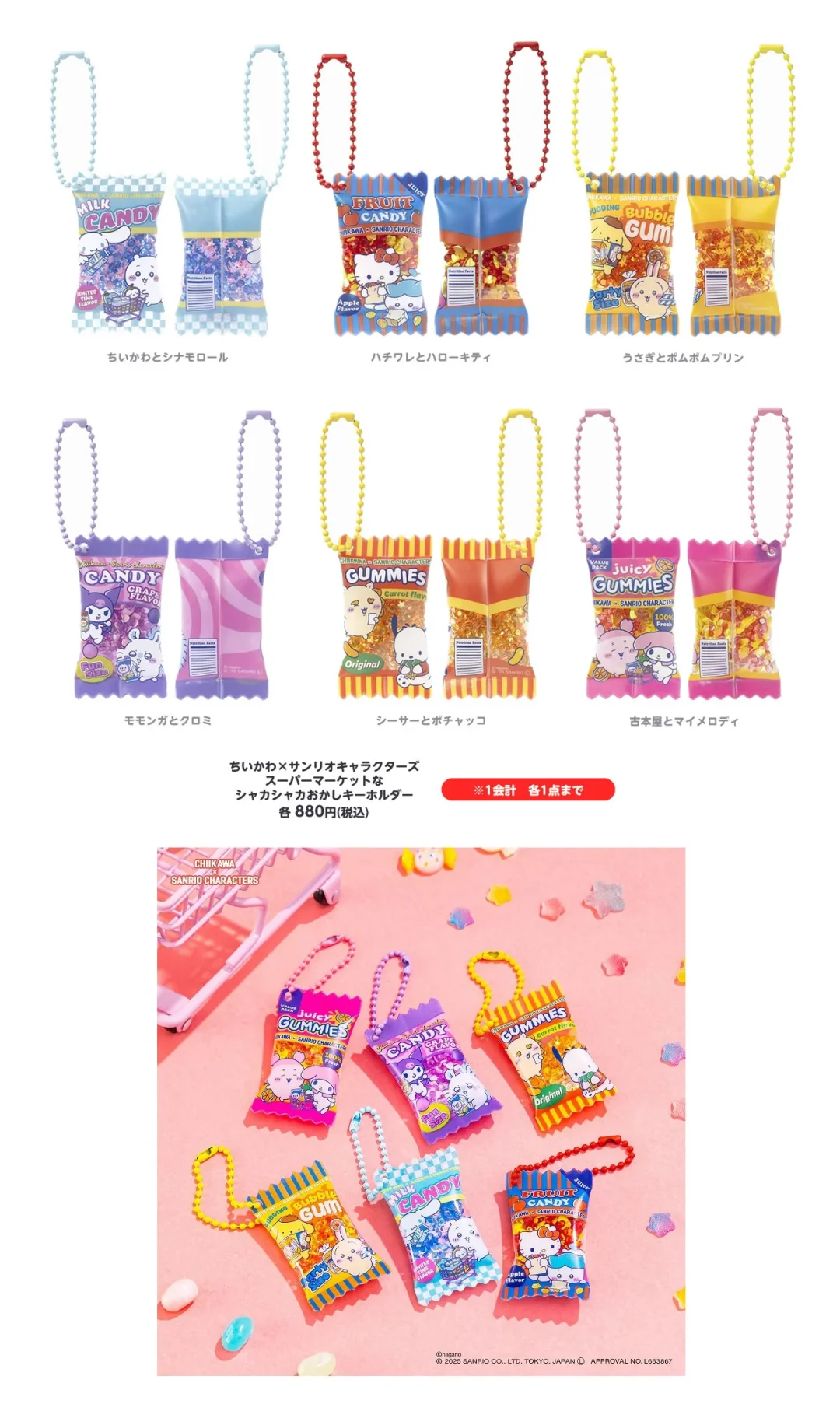 chiikawa Ｘ Sanrio 价格一览