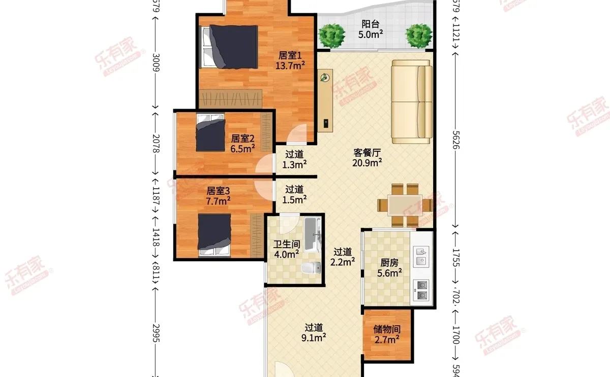 金港华庭租房｜价格惊喜！4室好房速来
