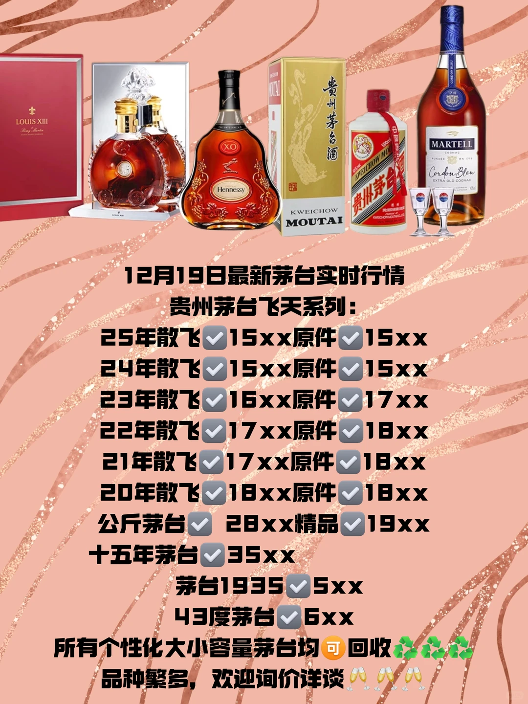 12月19日最新佛山茅台洋酒礼品回收实时行情
