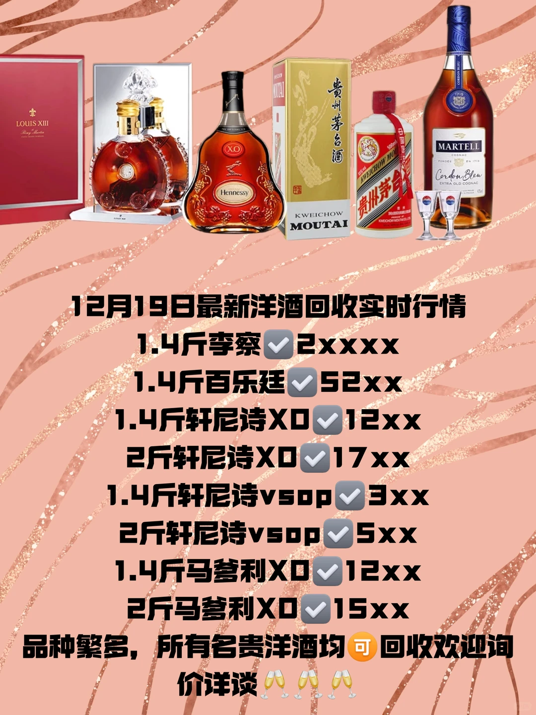 12月19日最新佛山茅台洋酒礼品回收实时行情