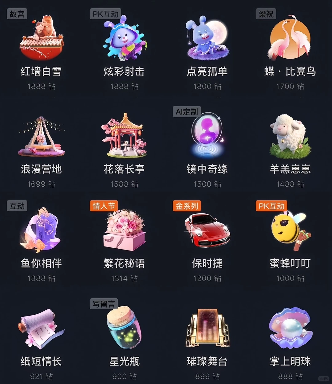 dy礼物换算人民币🎁=💰