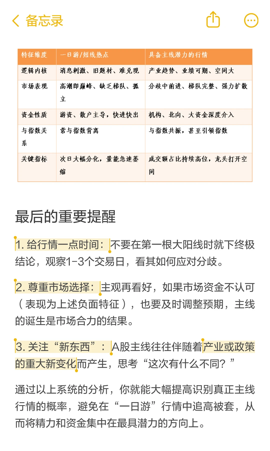 区分“一日游”和“主线潜力”行情的四步鉴