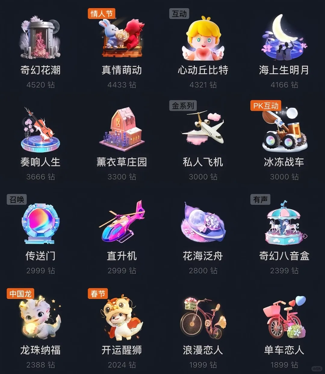 dy礼物换算人民币🎁=💰