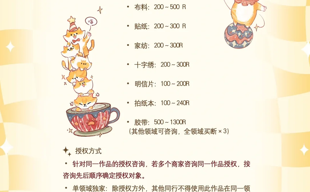 约稿价目表ʕ •ᴥ•ʔ