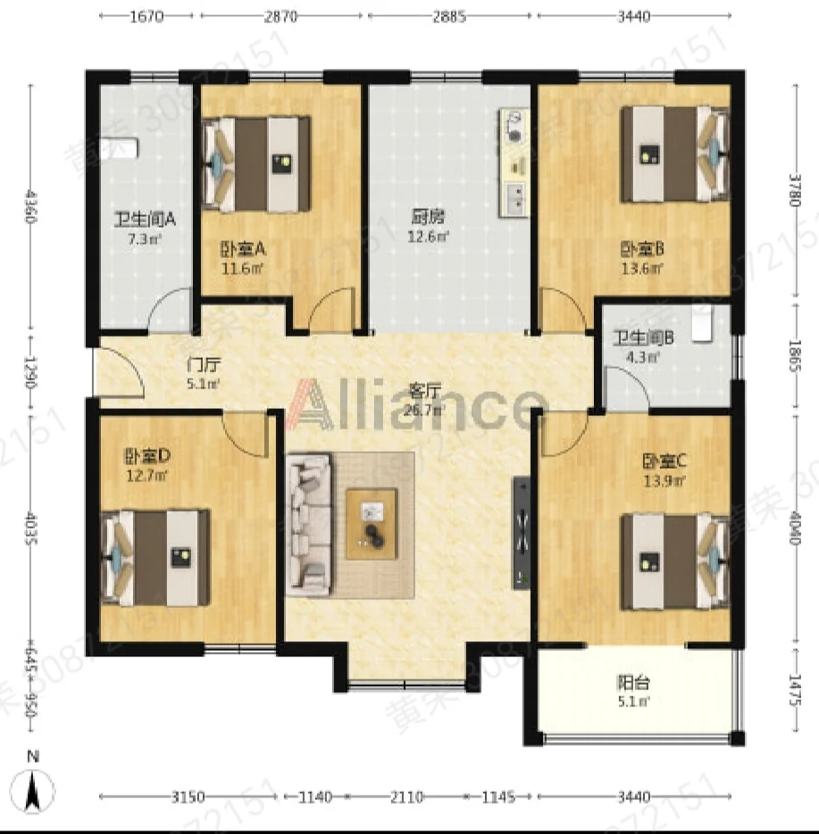 石家庄二环里捡漏！6000+单价拿下152㎡四室