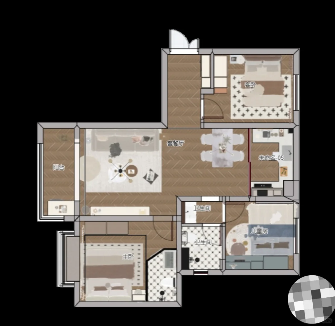 邯郸阳光东尚110平，3房两卫精装适合婚房