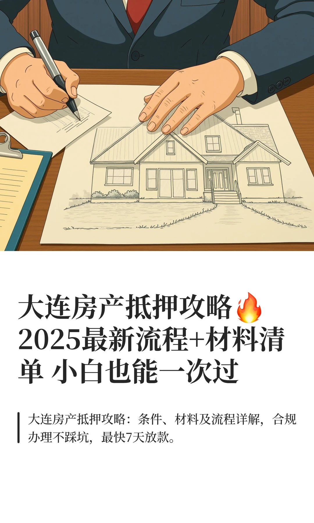 大连房产抵押攻略🔥2025最新流程+材料清