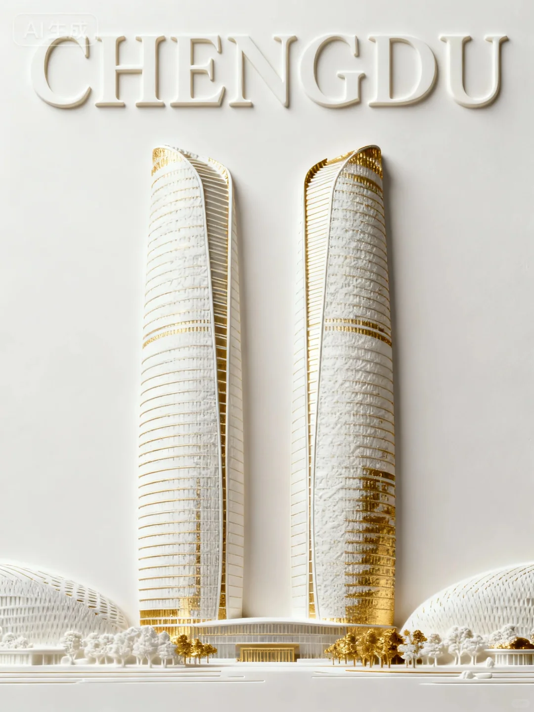 这质感搭配金色，真的超适合地产