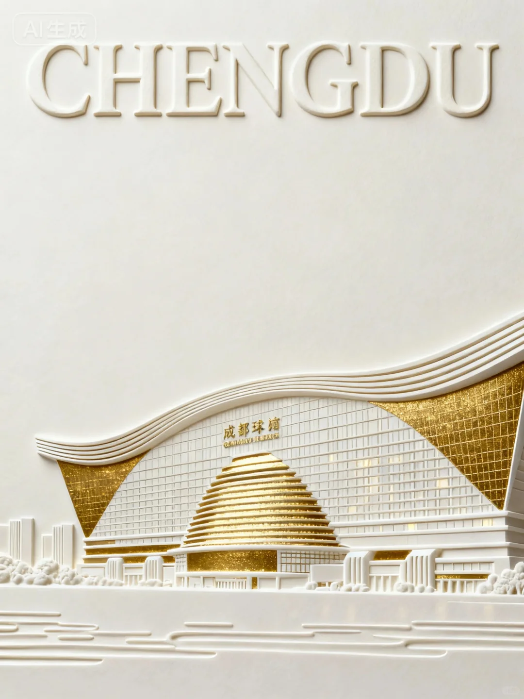 这质感搭配金色，真的超适合地产