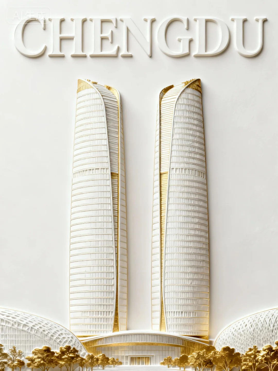 这质感搭配金色，真的超适合地产