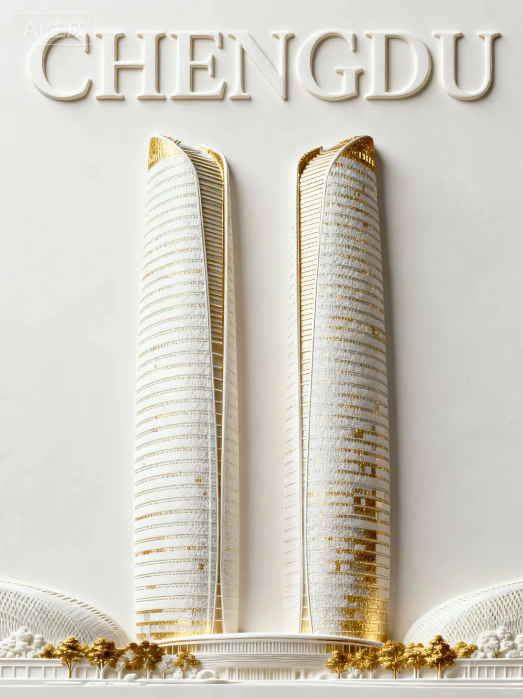 这质感搭配金色，真的超适合地产