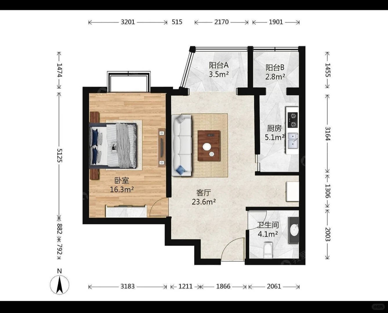 通州租房|（通州北苑）出租一室一厅