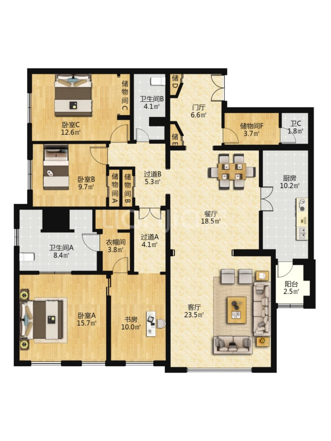 朝阳区 亚运村 2007年 高端住宅 大平层