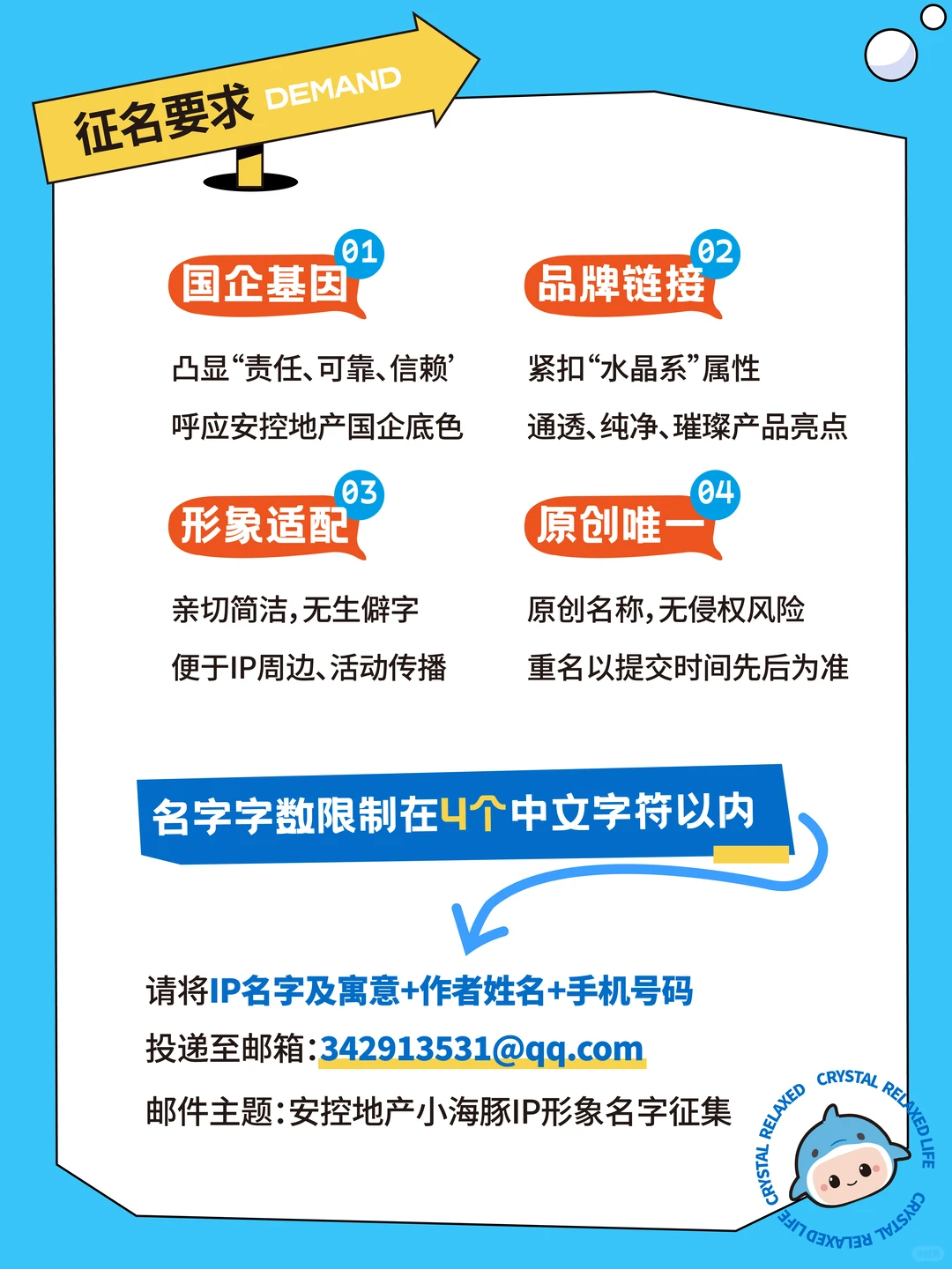 华为平板等你拿！安控地产小海豚IP征名啦！